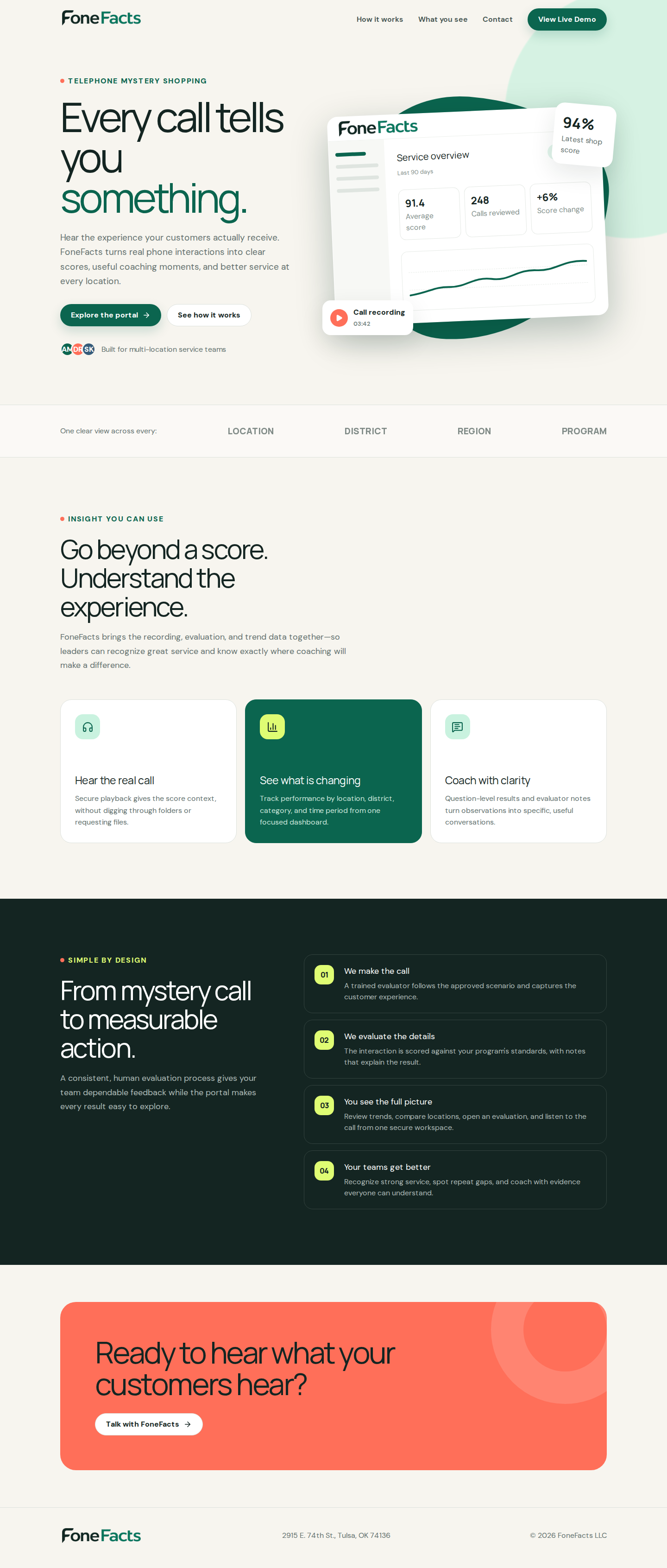 FoneFacts customer intelligence platform