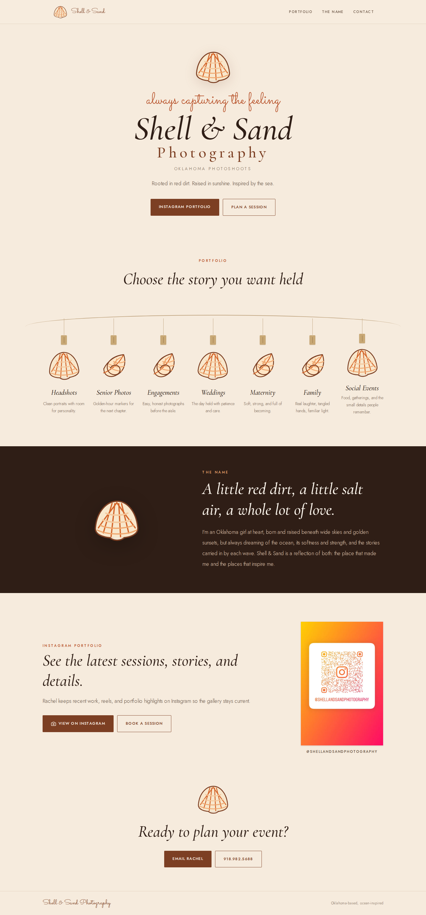 Shell & Sand website
